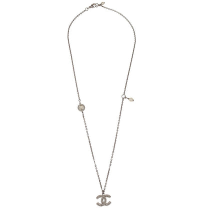 Chanel CC Chain Necklace Metal with Faux Pearls Product Image