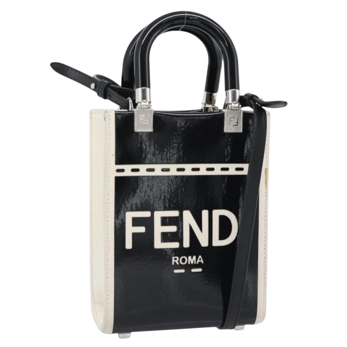 Fendi Sunshine Shopper Patent and Canvas Mini