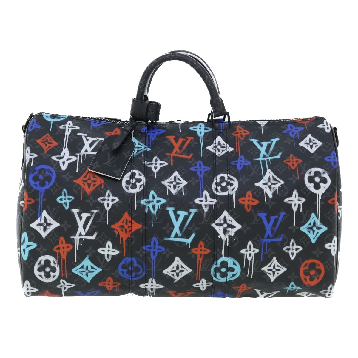 Louis Vuitton Keepall Bandouliere Bag Graffiti Monogram Eclipse Canvas 50