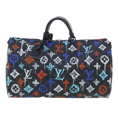 Louis Vuitton Keepall Bandouliere Bag Graffiti Monogram Eclipse Canvas 50