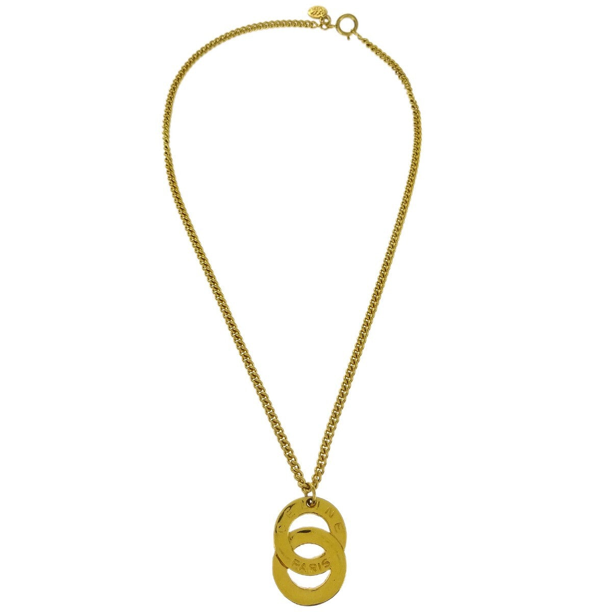 Celine Vintage Logo Circle Pendant Metal Product Image