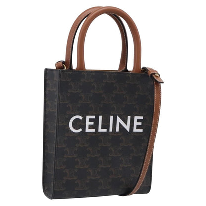 Celine Vertical Cabas Triomphe Coated Canvas Mini