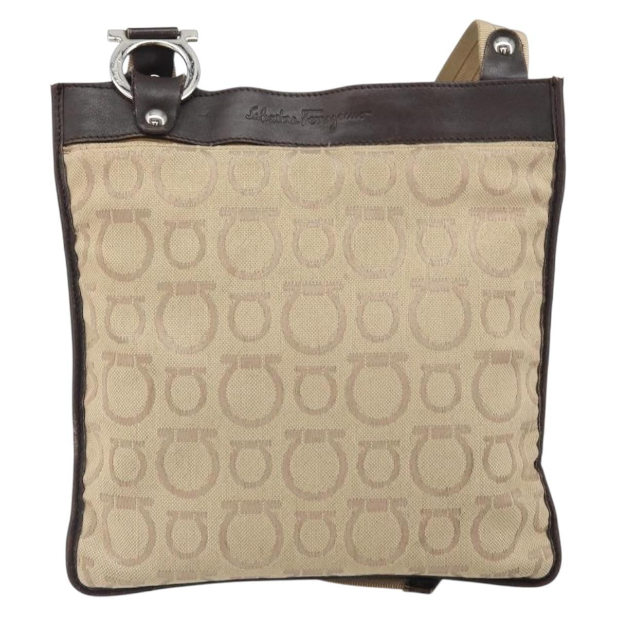 Salvatore Ferragamo Gancini Shoulder Bag Canvas Product Image