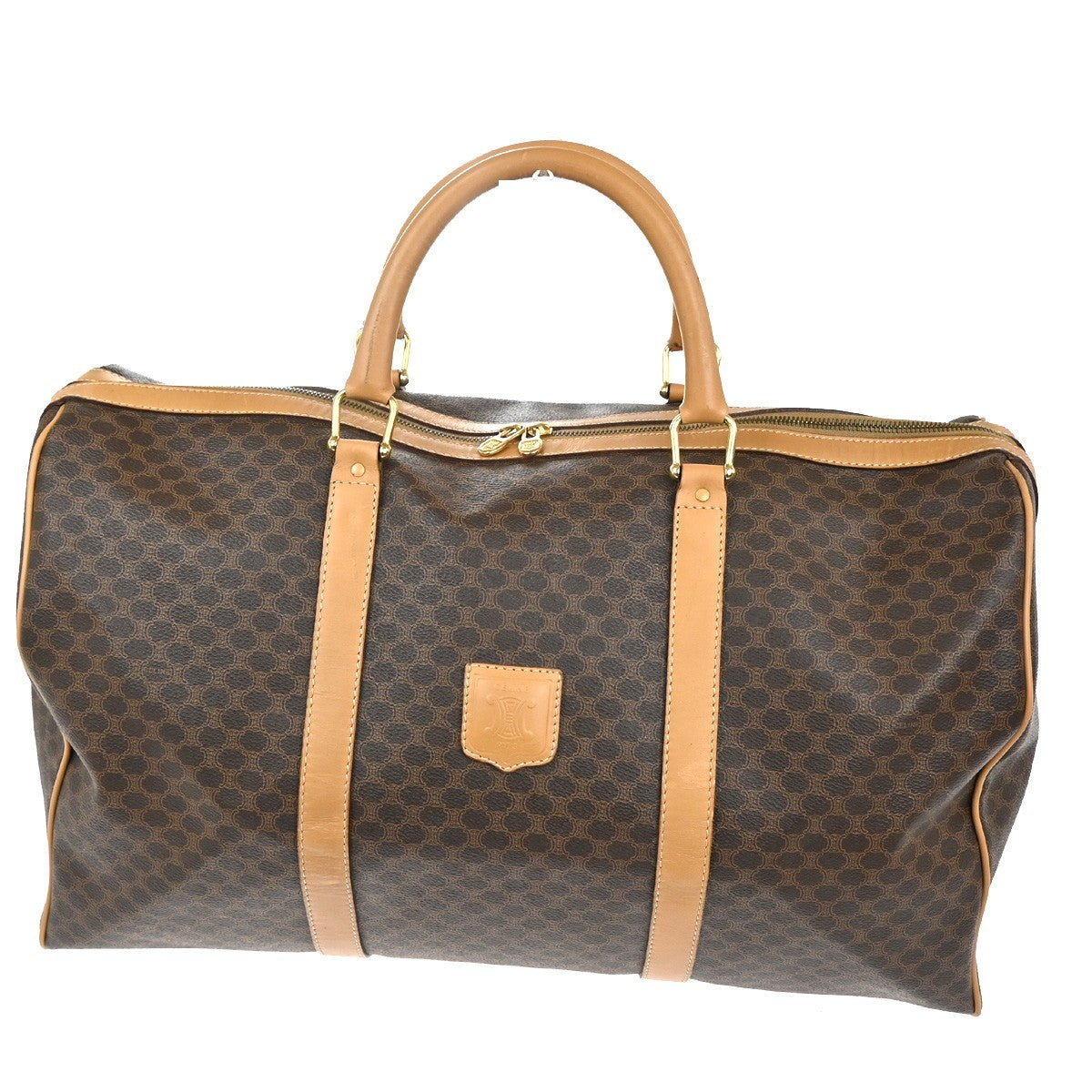 Celine Vintage Duffle Macadam Coated Canvas Large