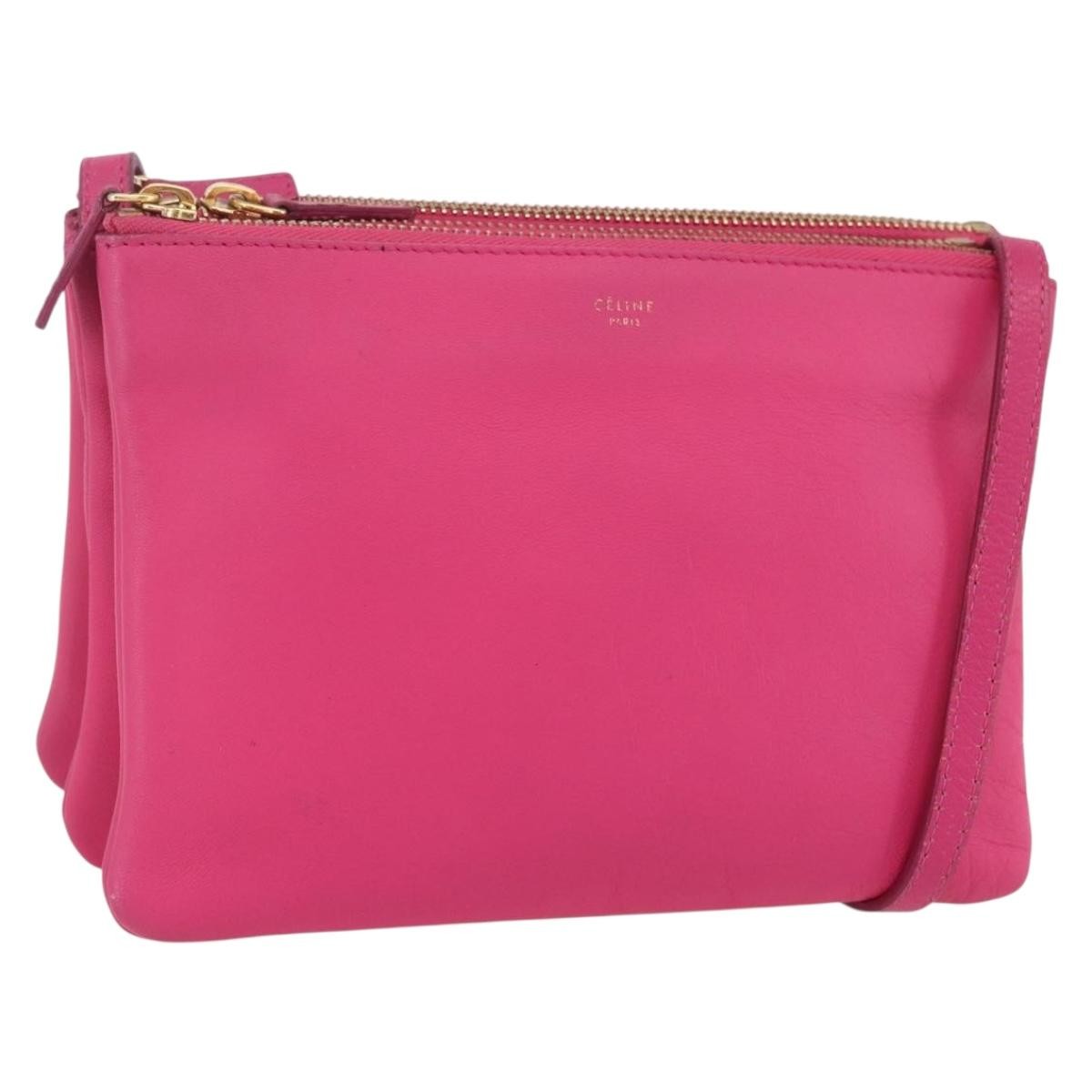 Celine Trio Crossbody Bag Leather Small