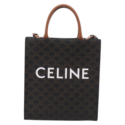 Celine Vertical Cabas Triomphe Coated Canvas Medium