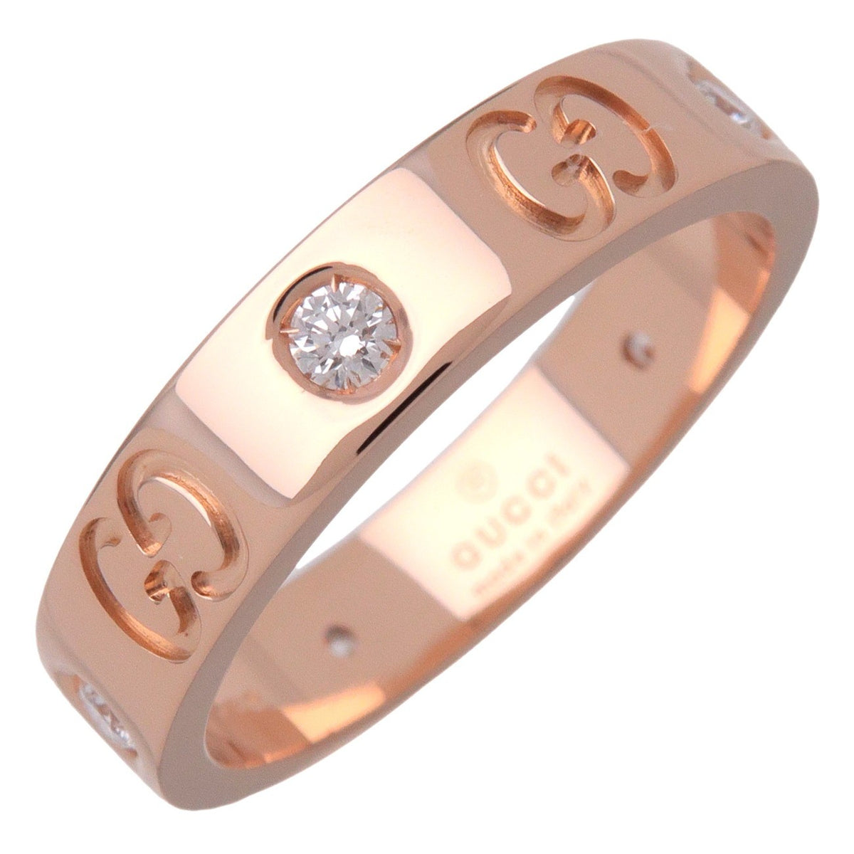 Gucci Icon 5 Diamonds 18K Rose Gold and Diamonds Thin