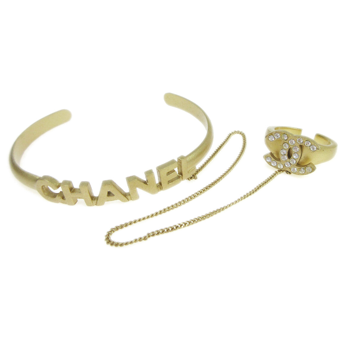 Chanel Logo Cuff with CC Metal with Crystal Product Image