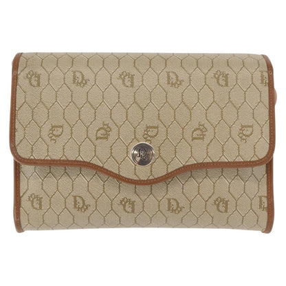 Christian Dior Vintage Honeycomb Flap Crossbody Bag Canvas and Leather Product Image