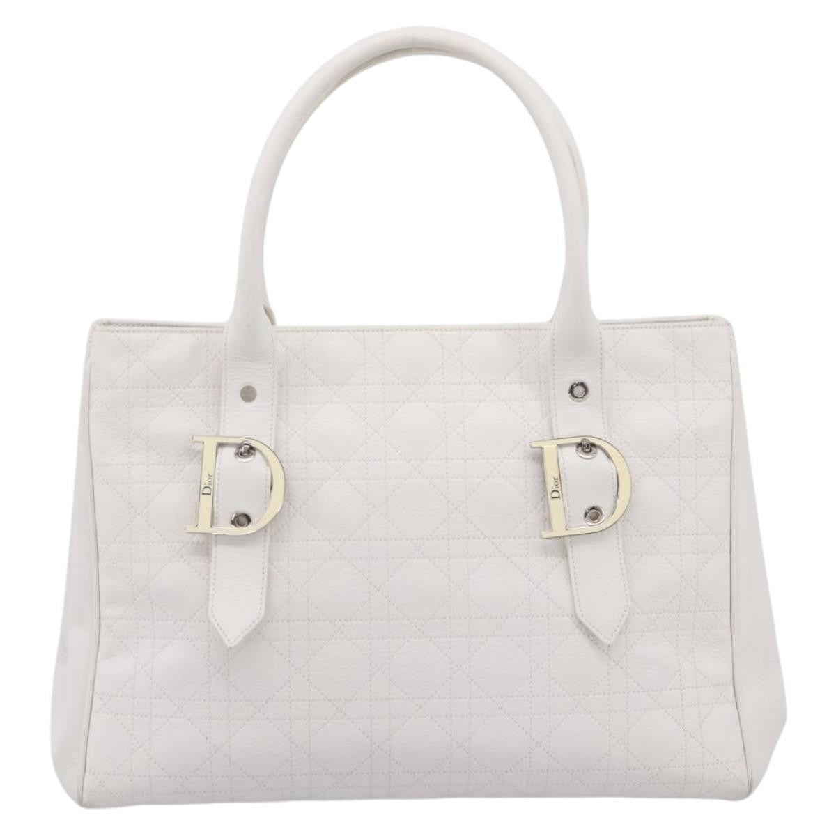 Christian Dior D Buckle Tote Cannage Stitch Leather Large