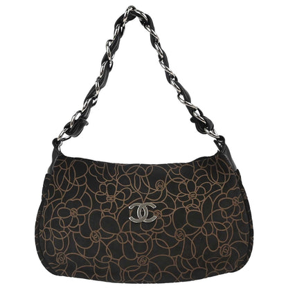 Chanel Camellia Chain Embossed Suede Medium