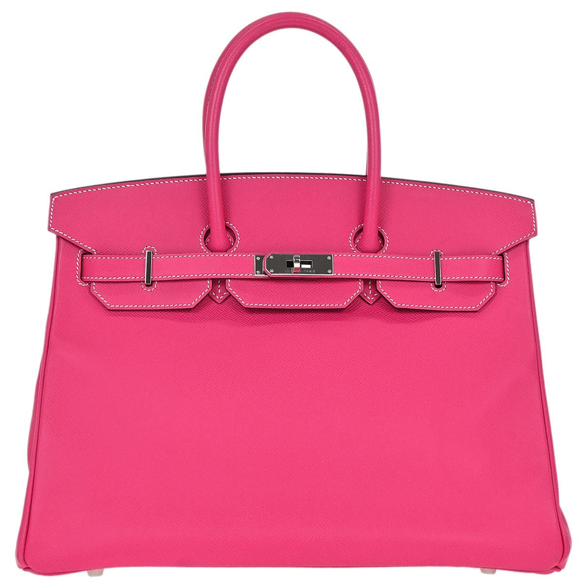 Hermes Birkin Handbag Pink Epsom with Palladium Hardware 35