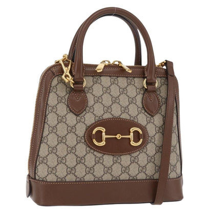 Gucci Horsebit 1955 Top Handle GG Coated Canvas with Leather Small