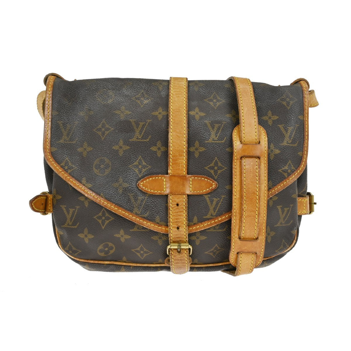 Louis Vuitton Saumur Handbag Monogram Canvas 30