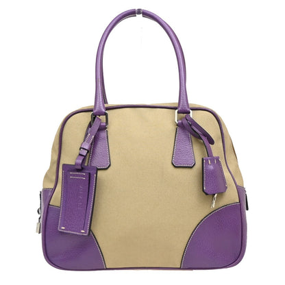 Prada Bowler Canvas with Leather Medium