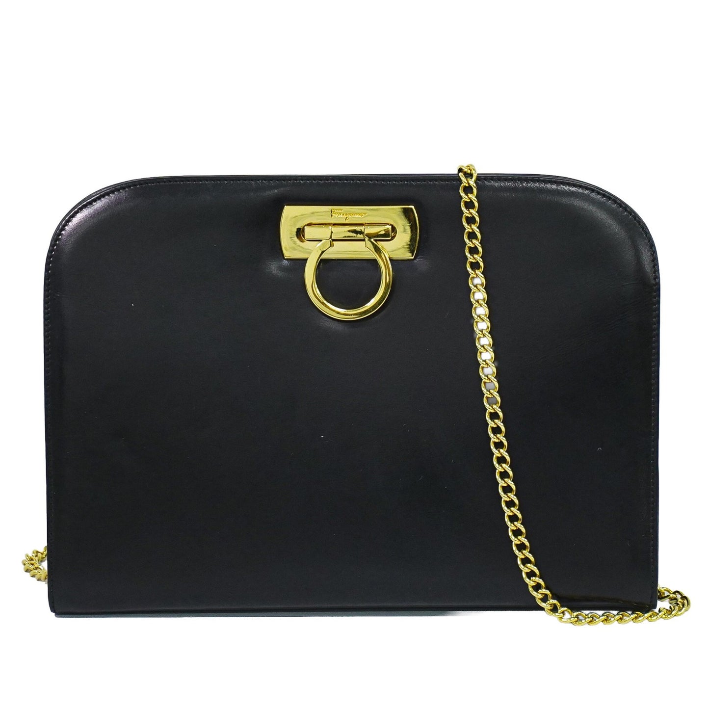 Salvatore Ferragamo Vintage Gancini Chain Leather Medium