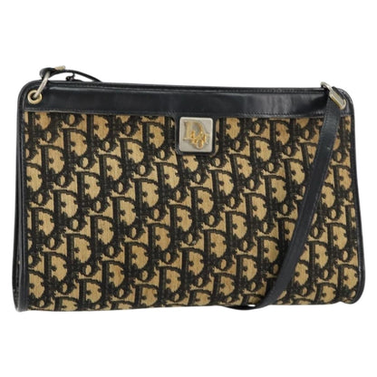 Christian Dior Vintage Trotter Shoulder Bag Canvas medium