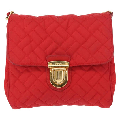 Prada Pushlock Chain Flap Quilted Tessuto Small