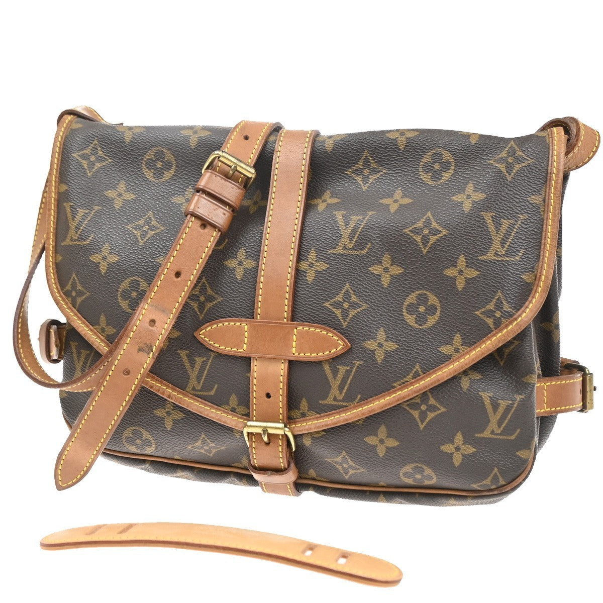 Louis Vuitton Saumur Handbag Monogram Canvas 30