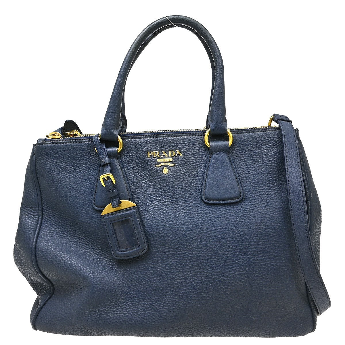 Prada Double Zip Convertible Tote Saffiano Leather Large