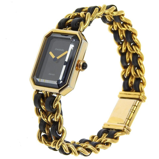 Chanel Premiere Rock Quartz Watch Plated Metal and Leather 20