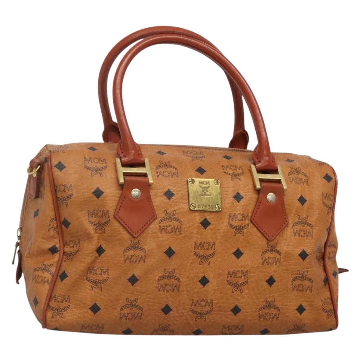 MCM Visetos Handbag Canvas and Leather Product Image