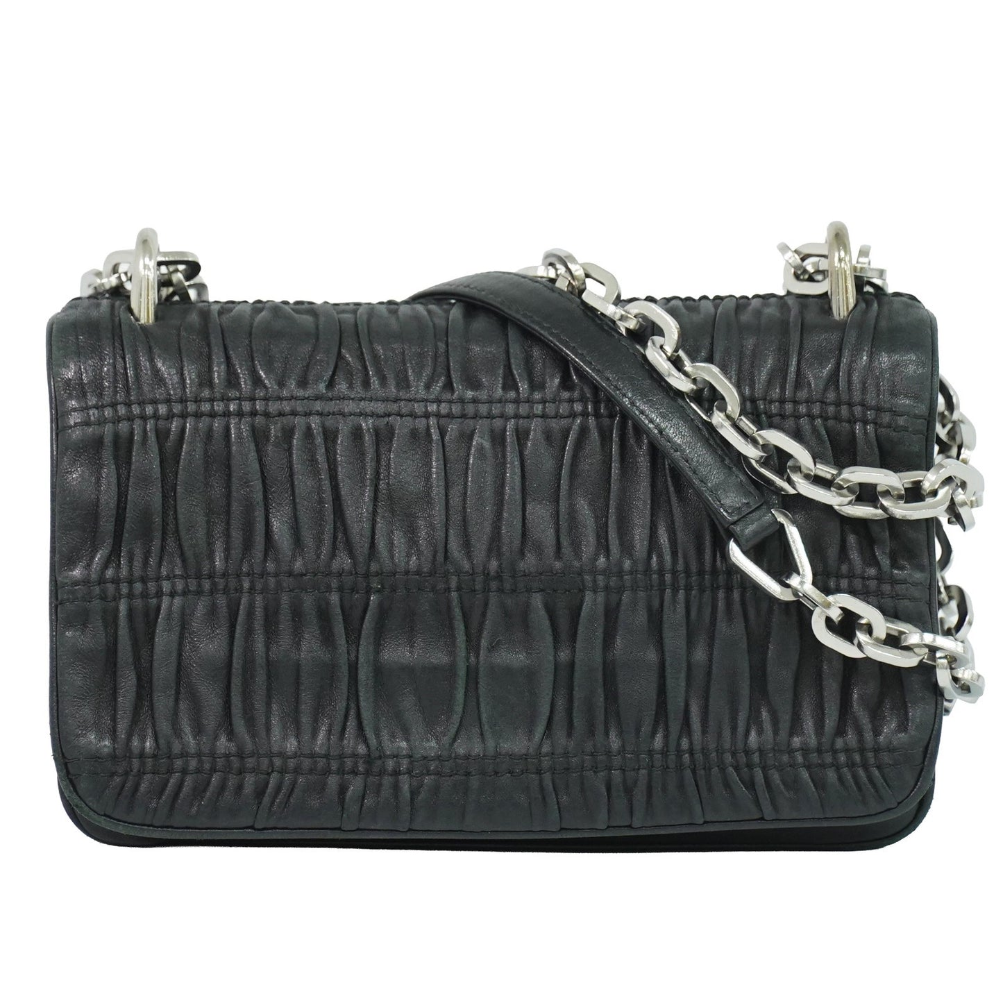 Prada Compartment Chain Flap Nappa Gaufre Small