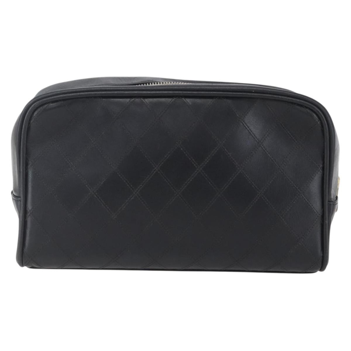 Chanel Vintage Toiletry Pouch Leather Product Image