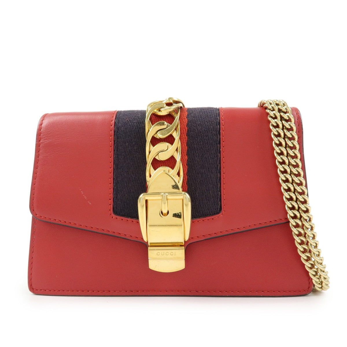 Gucci Sylvie Chain Leather Mini