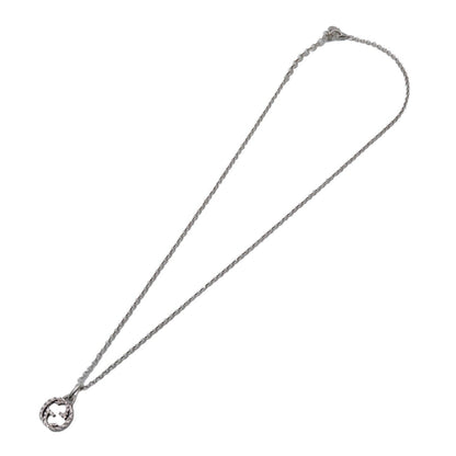 Gucci Engraved Interlocking G Chain Link Pendant Sterling Silver Large