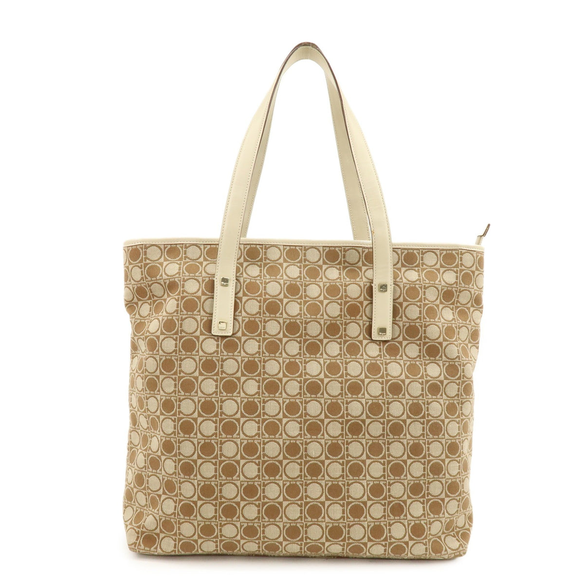 Salvatore Ferragamo Gancini Tote Canvas and Leather Product Image