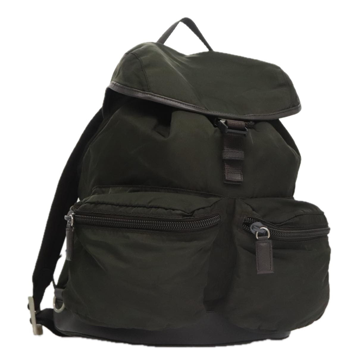 Prada Double Front Pocket Backpack Tessuto Medium
