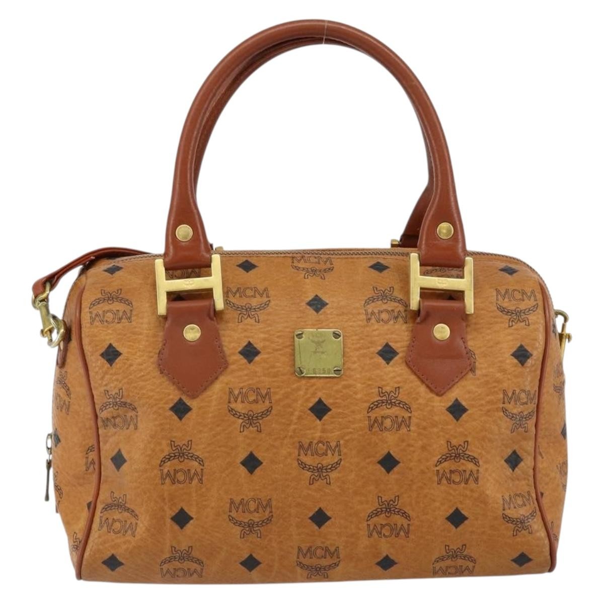 MCM Visetos Handbag Canvas and Leather Product Image