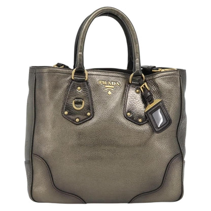 Prada Braided Handle Open Tote Vitello Daino Medium