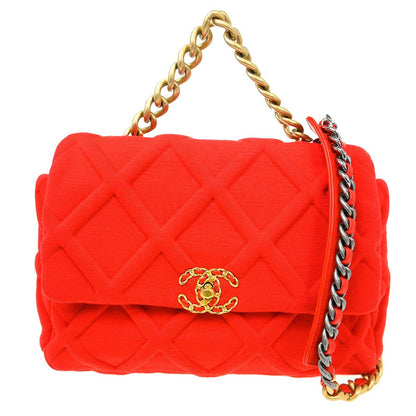 Chanel 19 Flap Quilted Jersey Medium