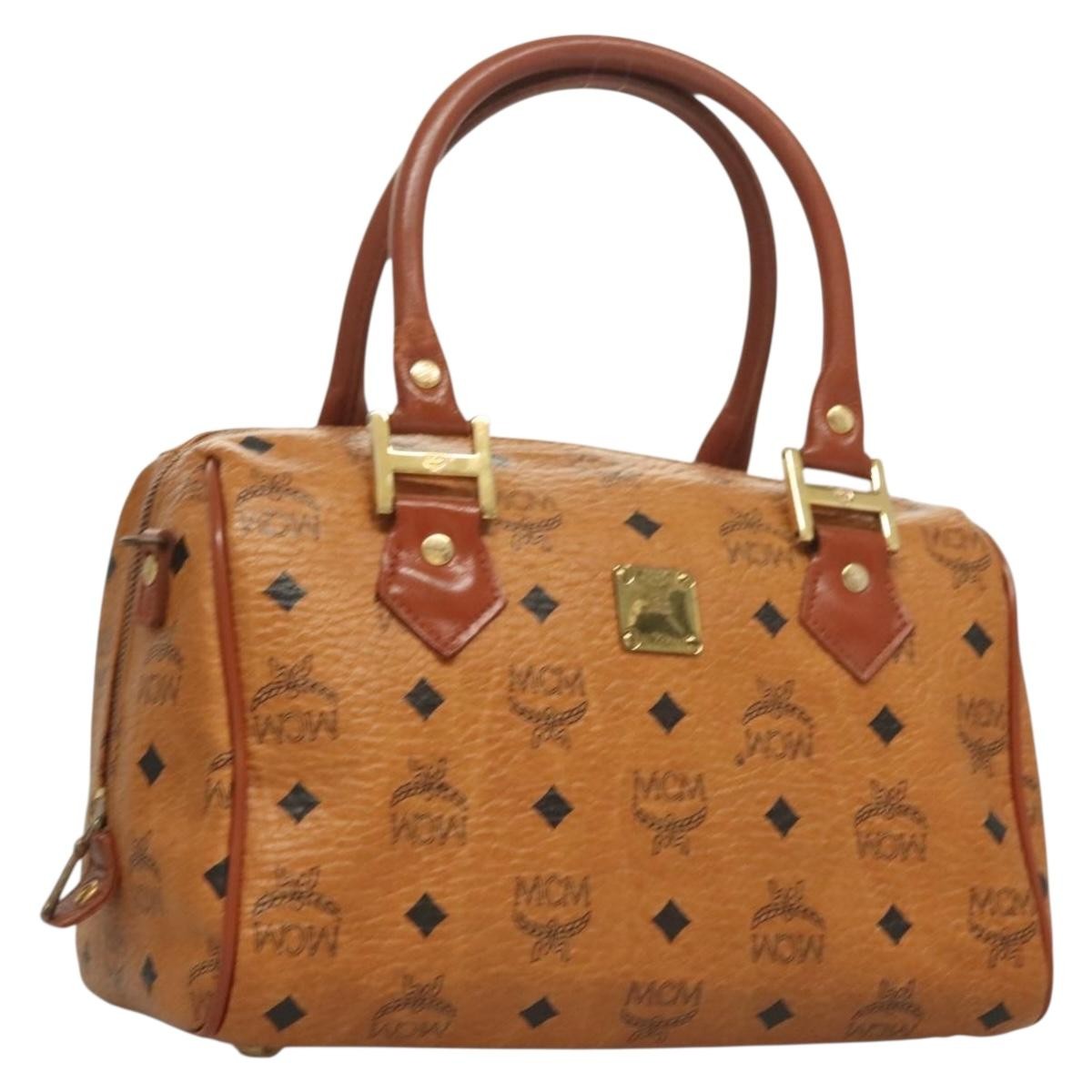 MCM Visetos Handbag Canvas and Leather Product Image