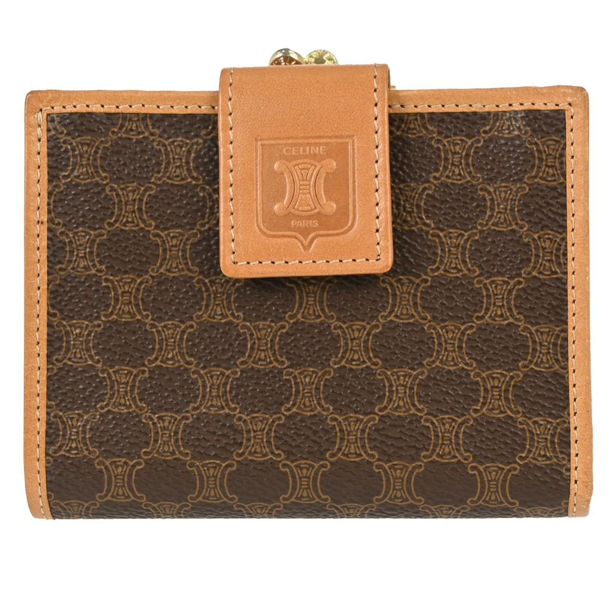 Celine Bifold Triomphe Coated Canvas Compact