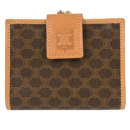 Celine Bifold Triomphe Coated Canvas Compact