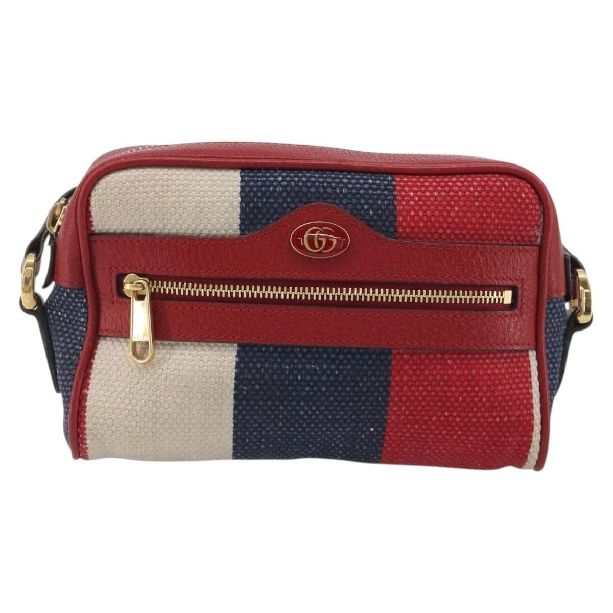 Gucci Ophidia Striped Canvas Mini
