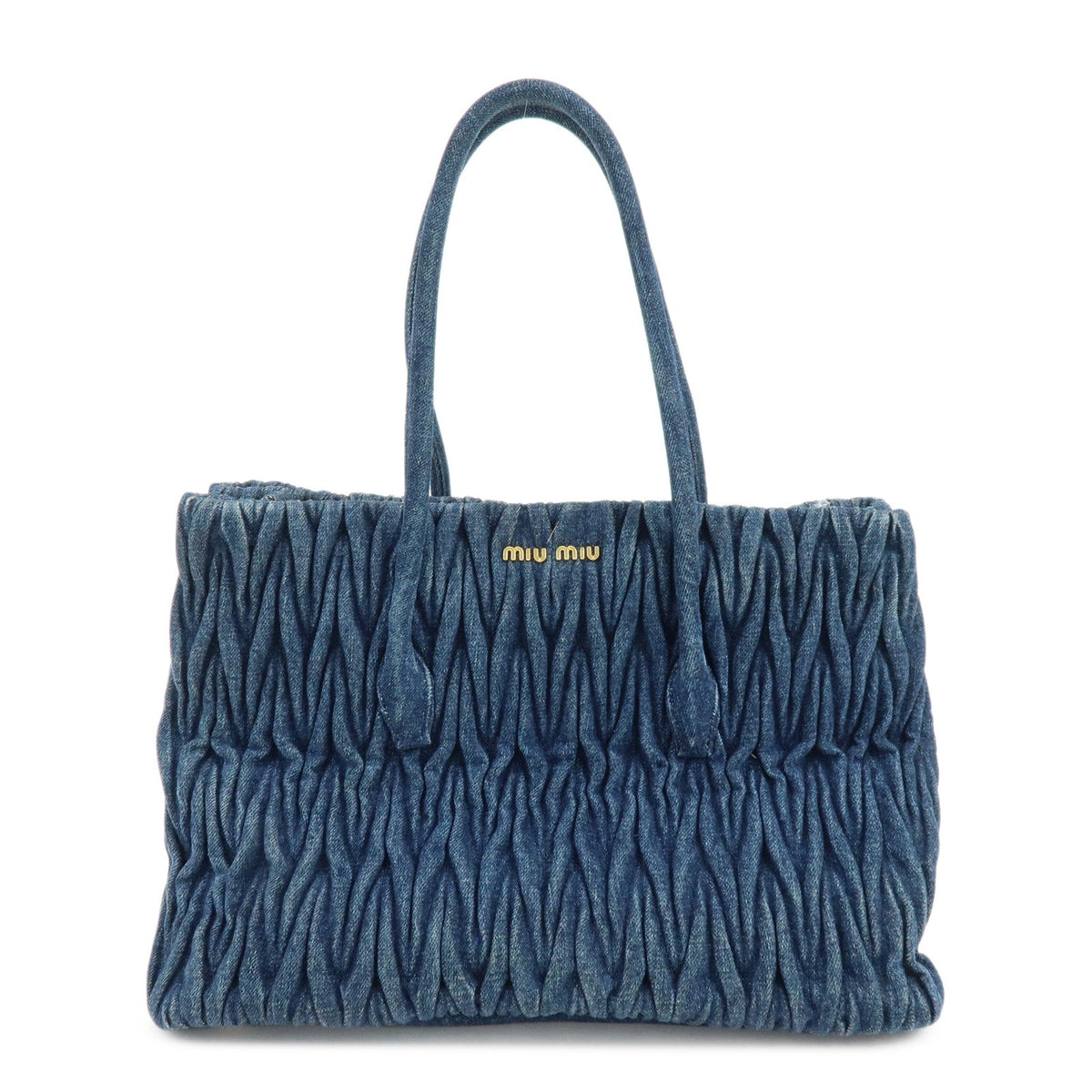 Miu Miu Convertible Matelasse Denim Small