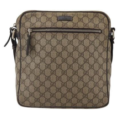 Gucci Front Zip Messenger GG Coated Canvas Medium
