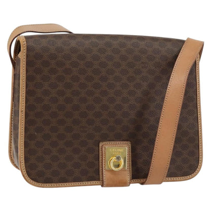Celine Vintage Macadam Shoulder Bag Canvas and Leather Product Image