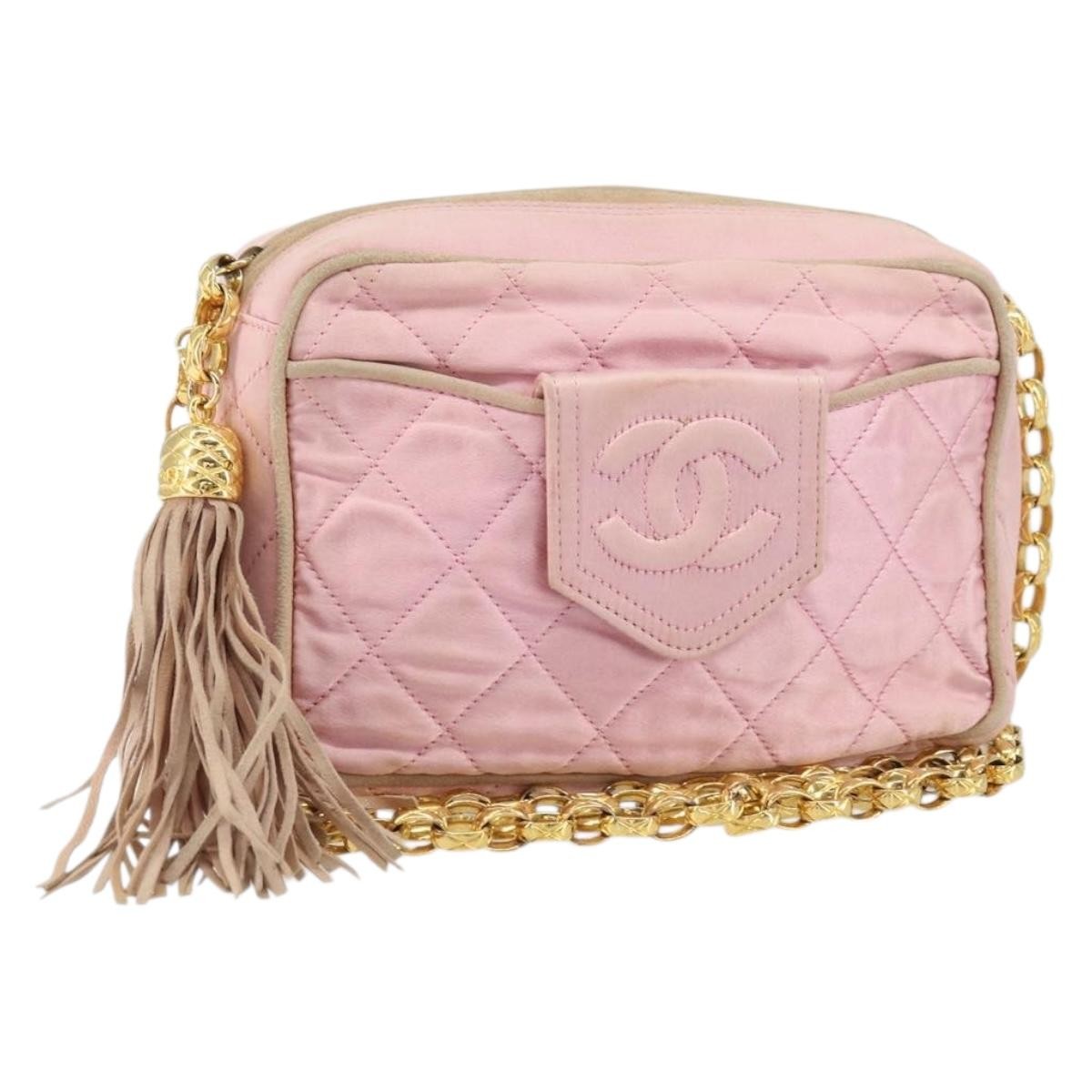 Chanel Vintage Camera Tassel Bag Satin Product Image