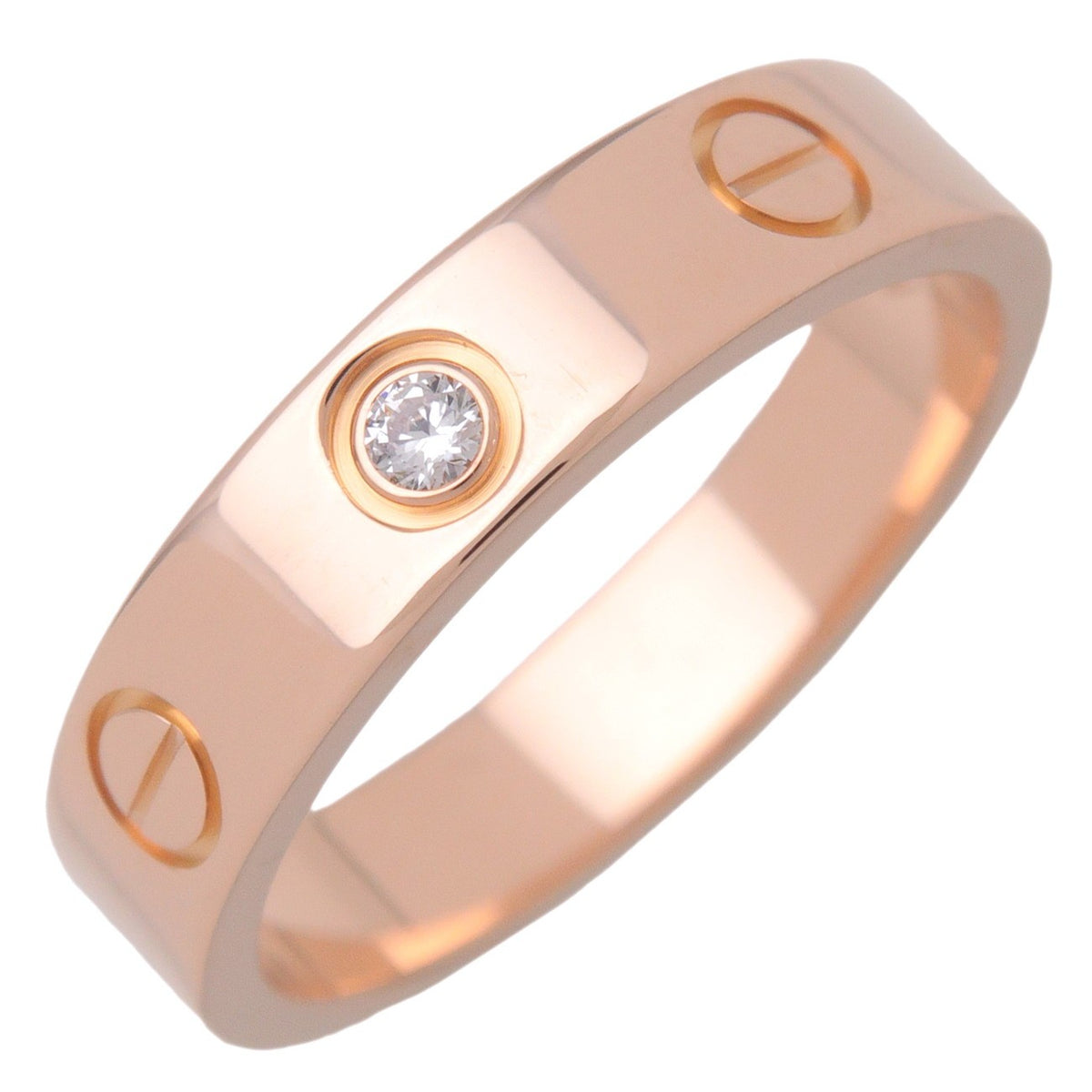 Cartier Love Wedding Band 1 Diamond 18K Rose Gold with Diamond Product Image
