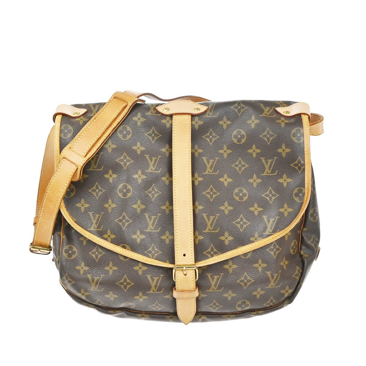 Louis Vuitton Saumur Handbag Monogram Canvas 35