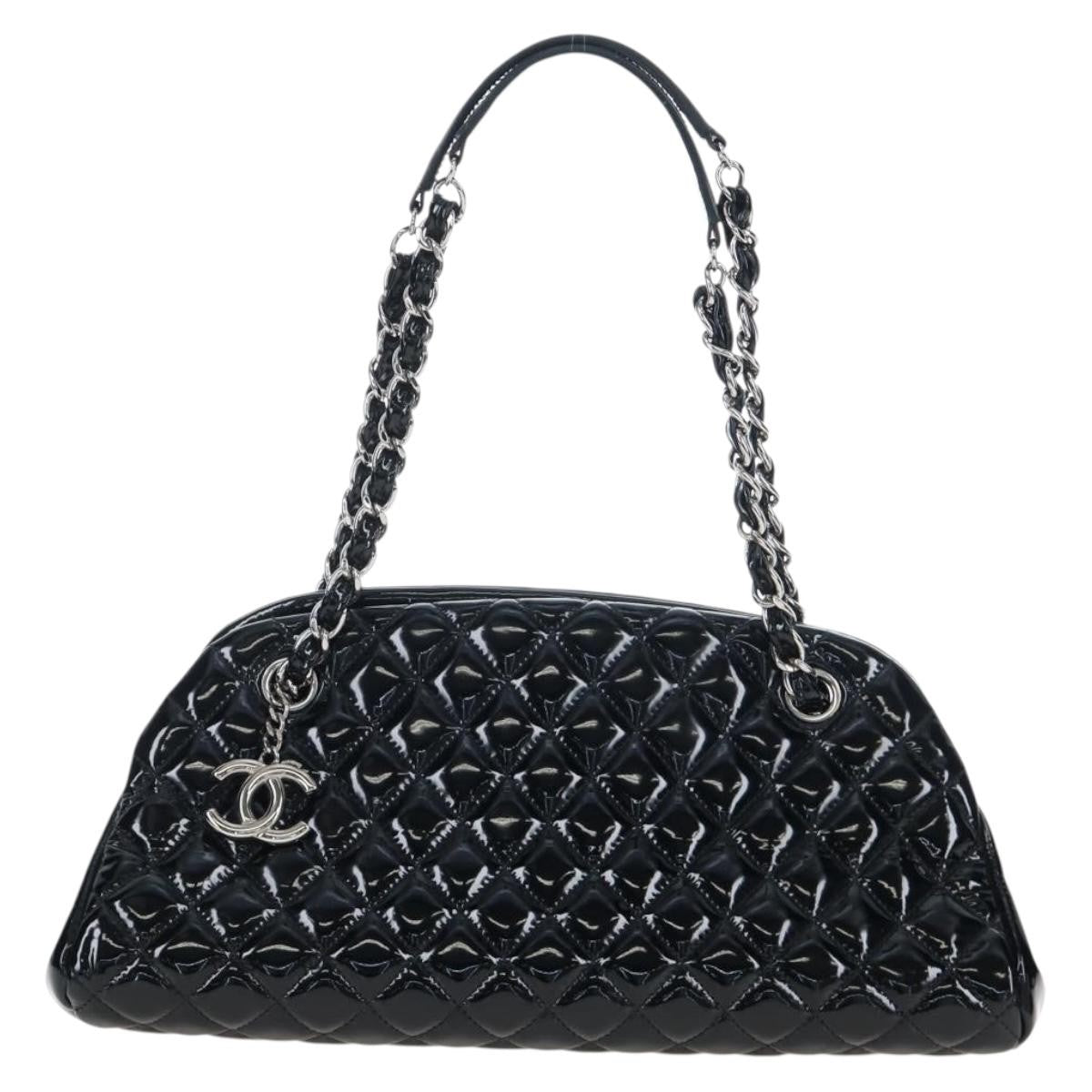 Chanel Just Mademoiselle Quilted Patent Small
