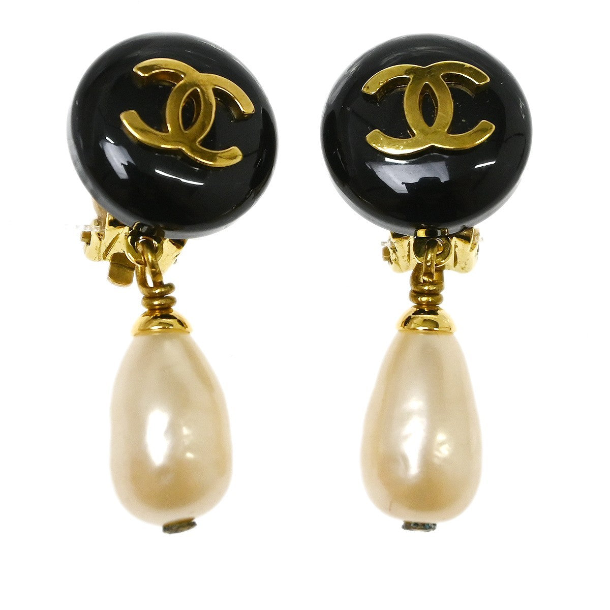 Chanel CC Pearl Drop Faux Pearl and Metal Product Image
