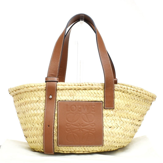 Loewe Basket Woven Raffia with Applique Medium