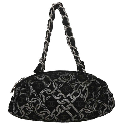 Chanel Vintage Zip Bowler Printed Jacquard Large