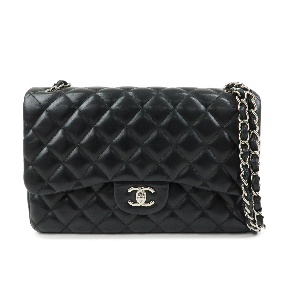 Chanel Classic Timeless Double Flap Quilted Lambskin Maxi